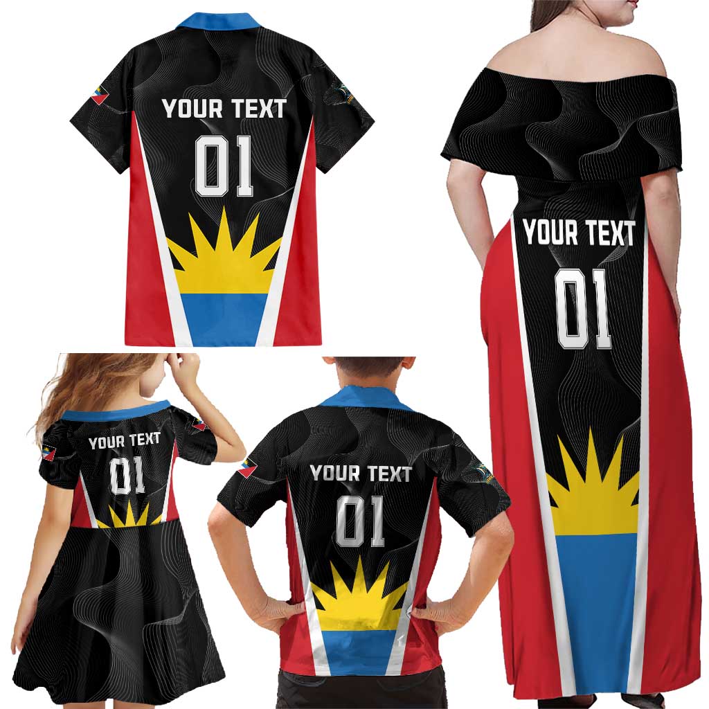 Custom Antigua Cricket Hawksbills Family Matching Off Shoulder Maxi Dress and Hawaiian Shirt Each Endeavouring All Achieving - Wonder Print Shop