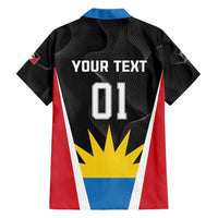 Custom Antigua Cricket Hawksbills Family Matching Off Shoulder Short Dress and Hawaiian Shirt Each Endeavouring All Achieving - Wonder Print Shop