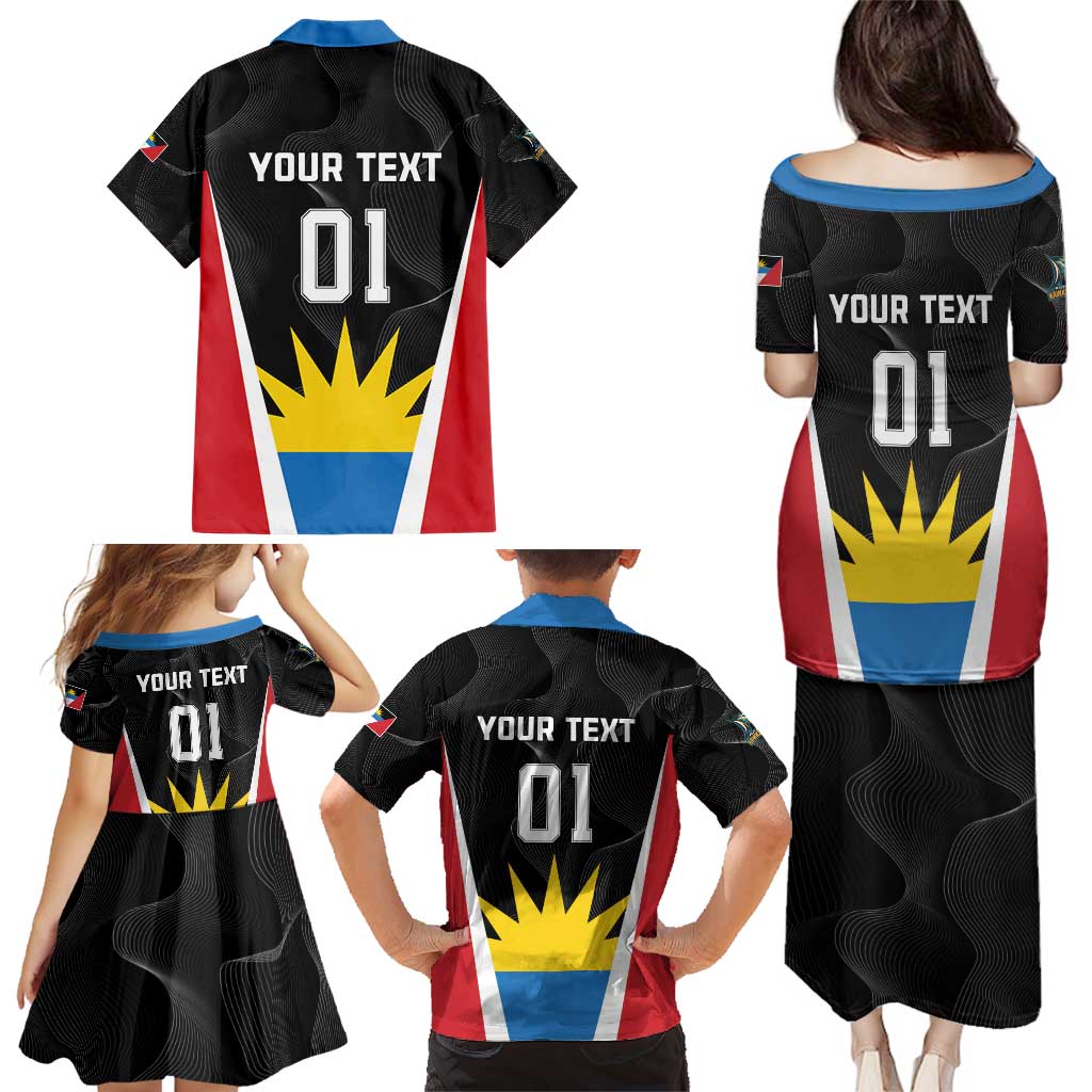 Custom Antigua Cricket Hawksbills Family Matching Puletasi and Hawaiian Shirt Each Endeavouring All Achieving - Wonder Print Shop