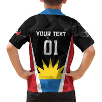 Custom Antigua Cricket Hawksbills Family Matching Short Sleeve Bodycon Dress and Hawaiian Shirt Each Endeavouring All Achieving - Wonder Print Shop