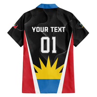 Custom Antigua Cricket Hawksbills Family Matching Short Sleeve Bodycon Dress and Hawaiian Shirt Each Endeavouring All Achieving - Wonder Print Shop