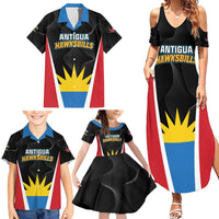 Custom Antigua Cricket Hawksbills Family Matching Summer Maxi Dress and Hawaiian Shirt Each Endeavouring All Achieving - Wonder Print Shop