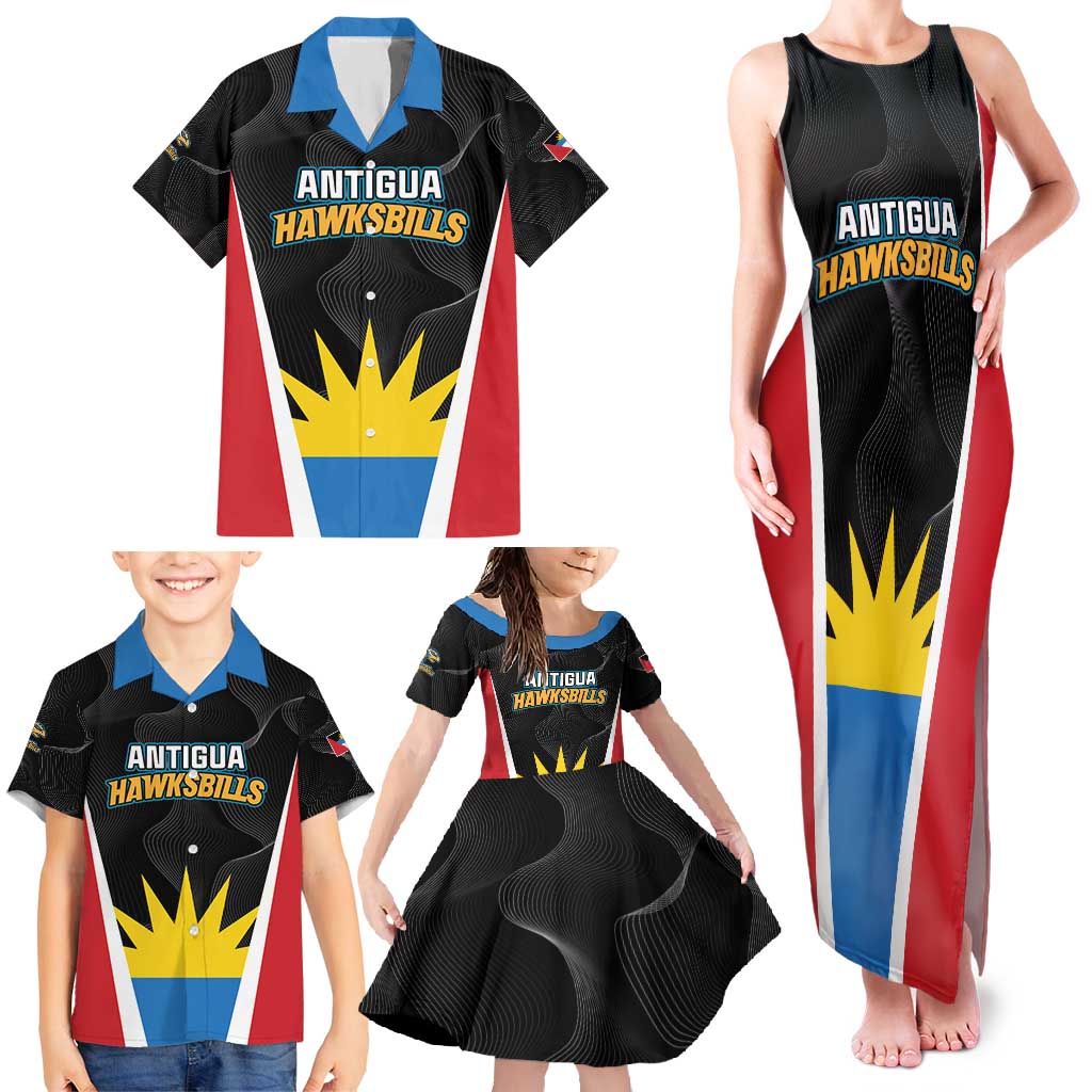 Custom Antigua Cricket Hawksbills Family Matching Tank Maxi Dress and Hawaiian Shirt Each Endeavouring All Achieving - Wonder Print Shop