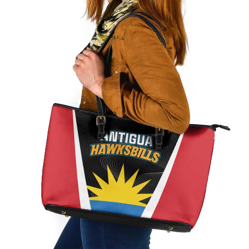 Antigua Cricket Hawksbills Leather Tote Bag Each Endeavouring All Achieving - Wonder Print Shop