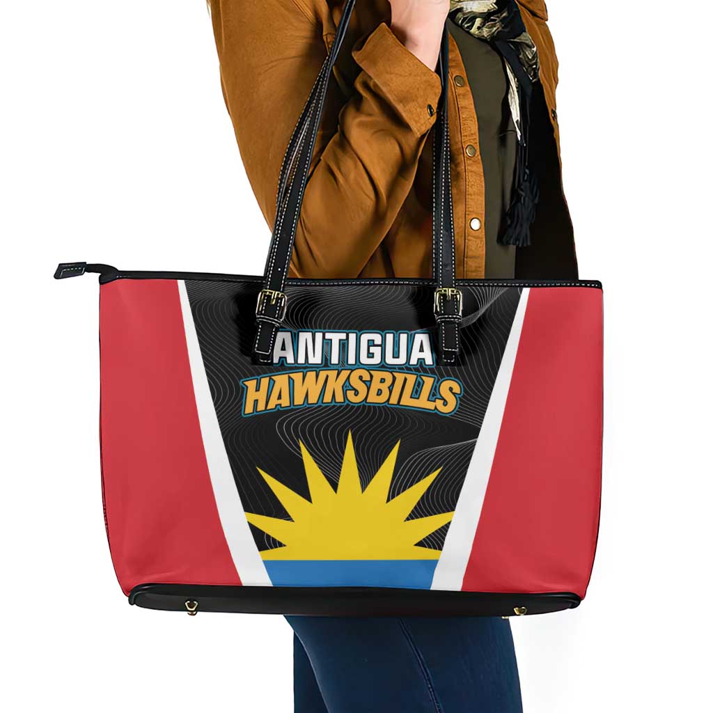 Antigua Cricket Hawksbills Leather Tote Bag Each Endeavouring All Achieving - Wonder Print Shop