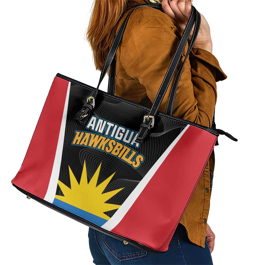 Antigua Cricket Hawksbills Leather Tote Bag Each Endeavouring All Achieving - Wonder Print Shop