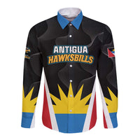 Custom Antigua Cricket Hawksbills Long Sleeve Button Shirt Each Endeavouring All Achieving - Wonder Print Shop