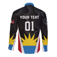 Custom Antigua Cricket Hawksbills Long Sleeve Button Shirt Each Endeavouring All Achieving - Wonder Print Shop