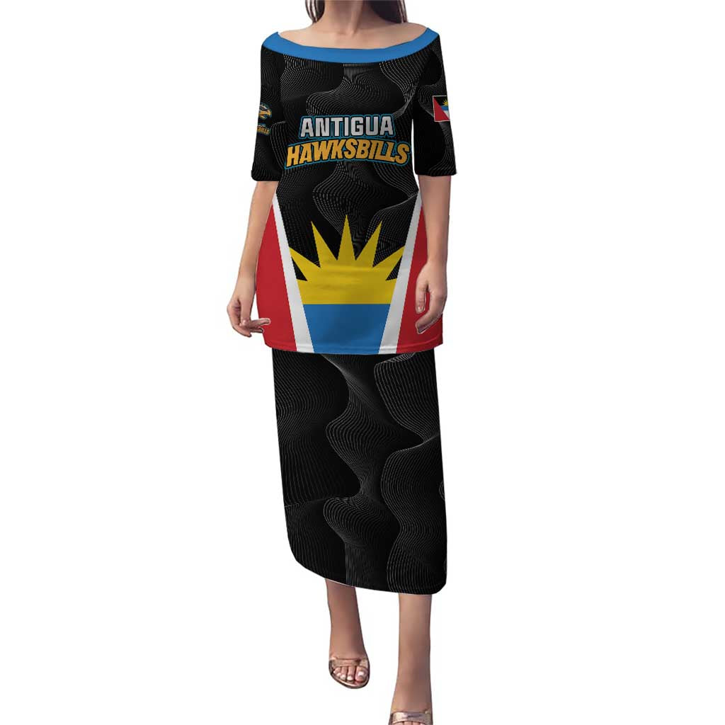 Custom Antigua Cricket Hawksbills Puletasi Each Endeavouring All Achieving - Wonder Print Shop