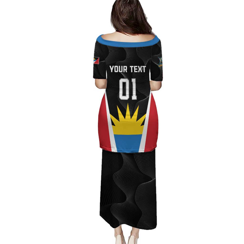 Custom Antigua Cricket Hawksbills Puletasi Each Endeavouring All Achieving - Wonder Print Shop