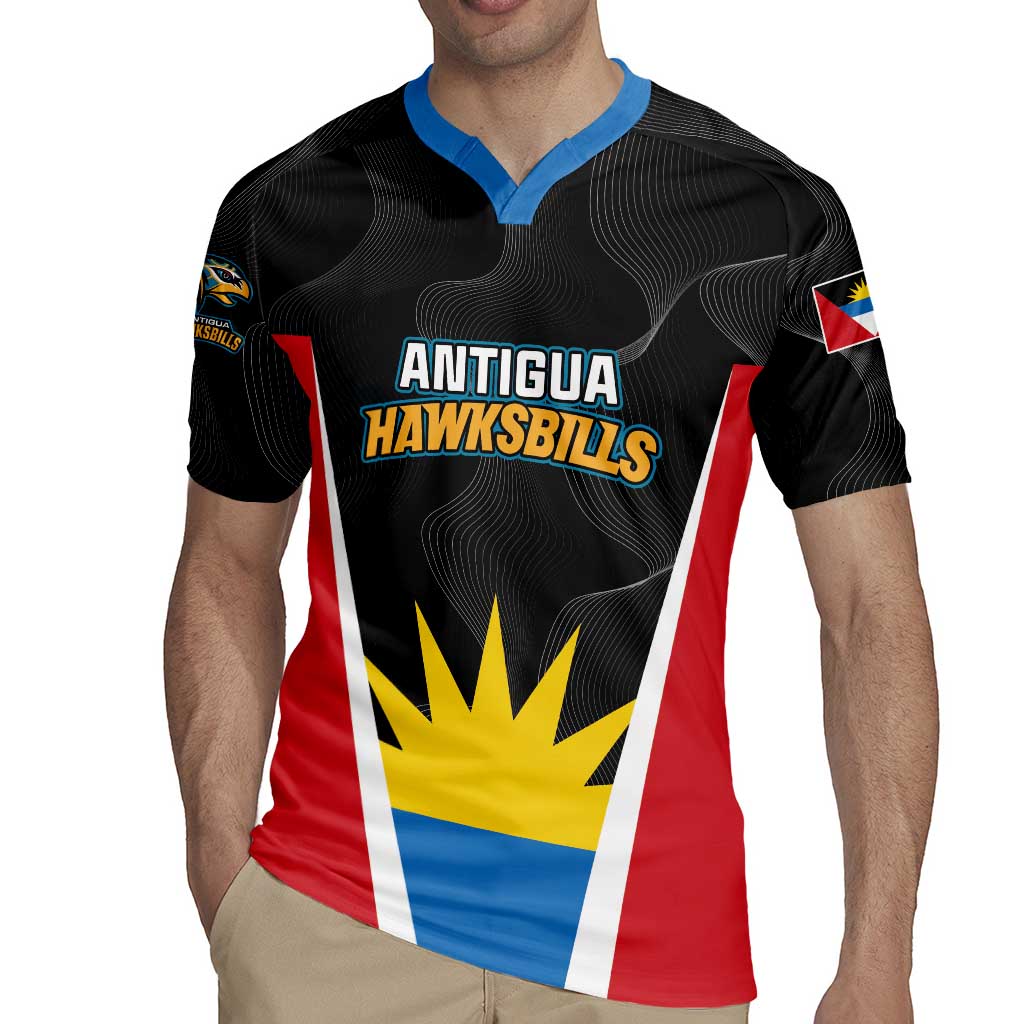 Custom Antigua Cricket Hawksbills Rugby Jersey Each Endeavouring All Achieving - Wonder Print Shop