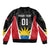 Custom Antigua Cricket Hawksbills Sleeve Zip Bomber Jacket Each Endeavouring All Achieving - Wonder Print Shop