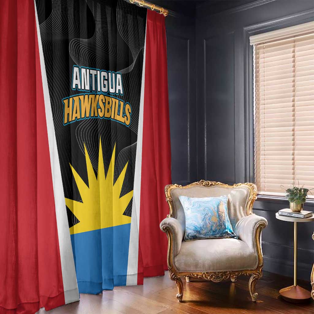 Antigua Cricket Hawksbills Window Curtain Each Endeavouring All Achieving - Wonder Print Shop