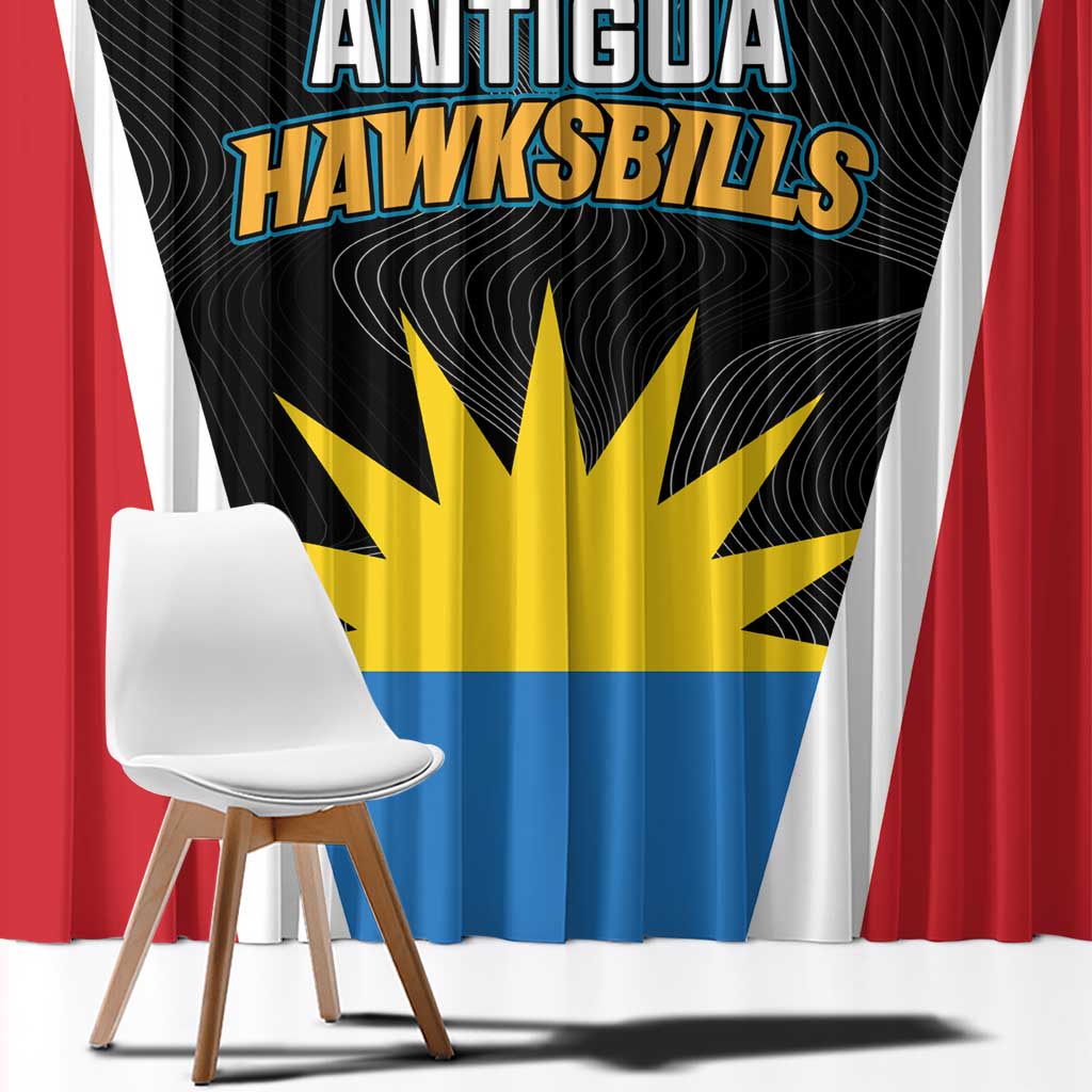 Antigua Cricket Hawksbills Window Curtain Each Endeavouring All Achieving - Wonder Print Shop