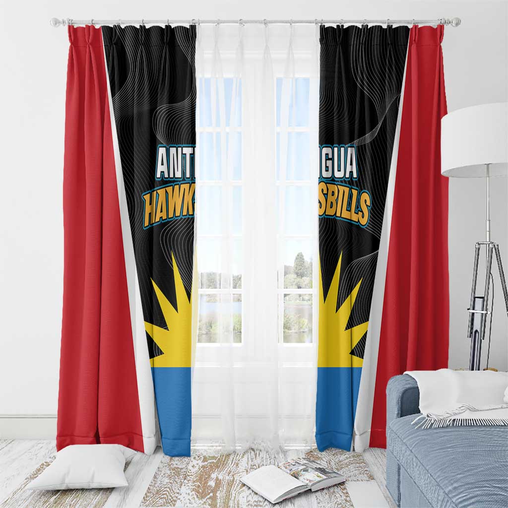 Antigua Cricket Hawksbills Window Curtain Each Endeavouring All Achieving - Wonder Print Shop