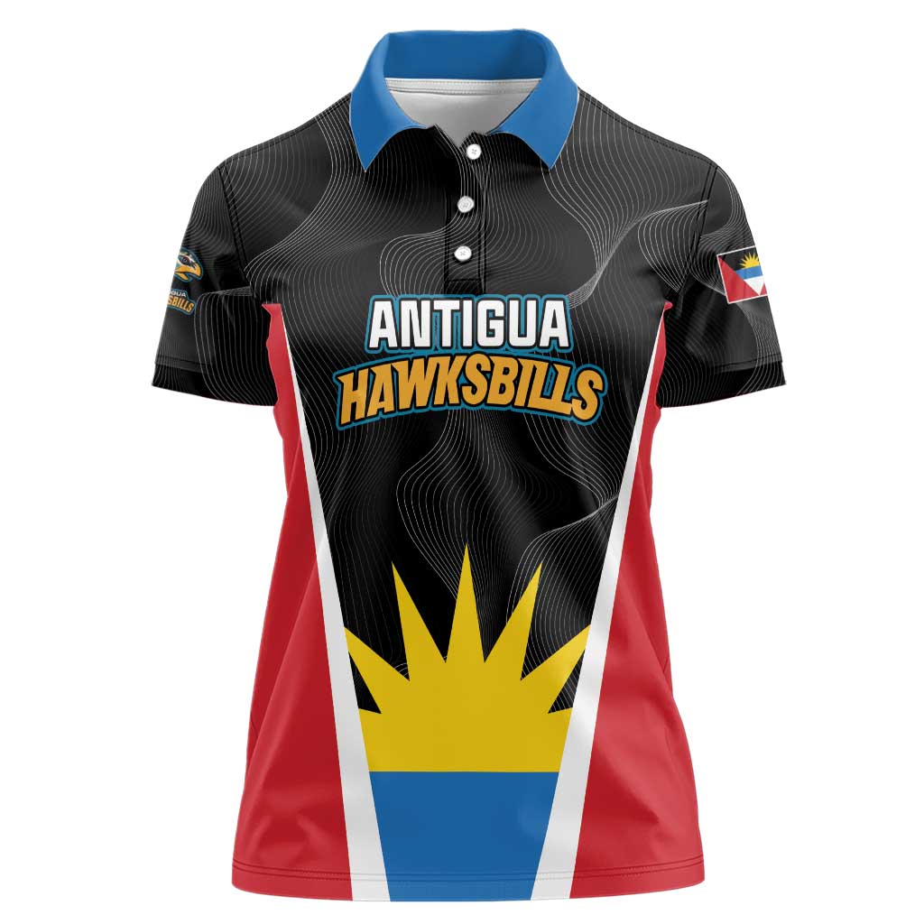 Custom Antigua Cricket Hawksbills Women Polo Shirt Each Endeavouring All Achieving - Wonder Print Shop