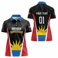 Custom Antigua Cricket Hawksbills Women Polo Shirt Each Endeavouring All Achieving - Wonder Print Shop