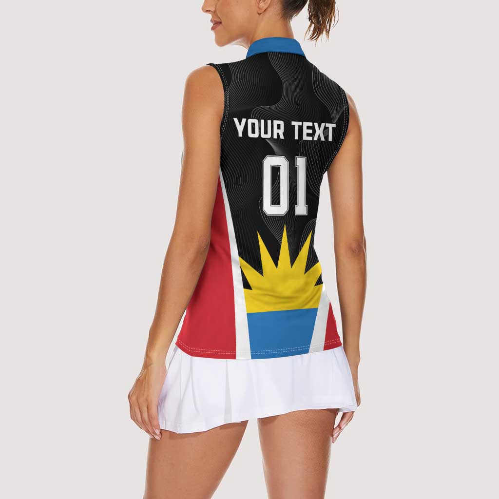 Custom Antigua Cricket Hawksbills Women Sleeveless Polo Shirt Each Endeavouring All Achieving - Wonder Print Shop