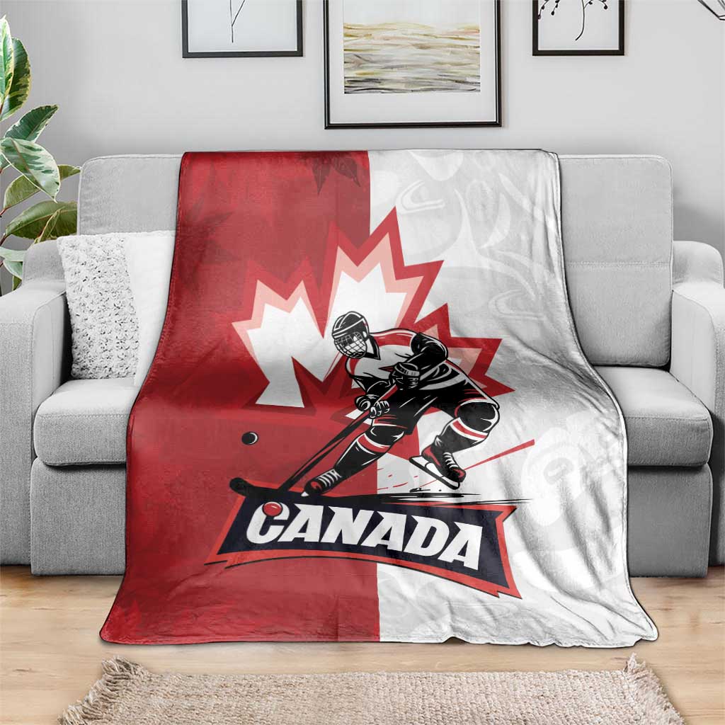 Canada Ice Hockey Team Blanket Maple Leaf Go Champions