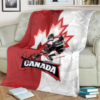 Canada Ice Hockey Team Blanket Maple Leaf Go Champions