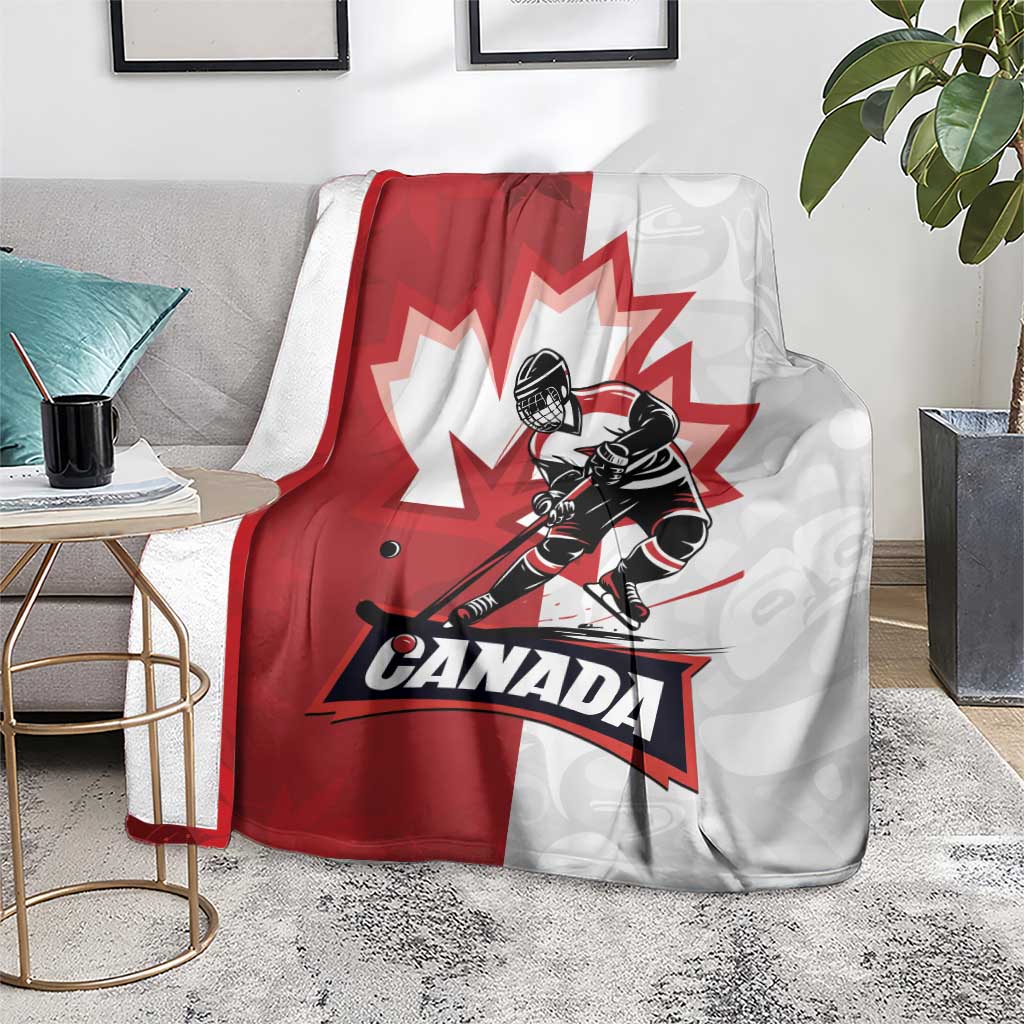 Canada Ice Hockey Team Blanket Maple Leaf Go Champions
