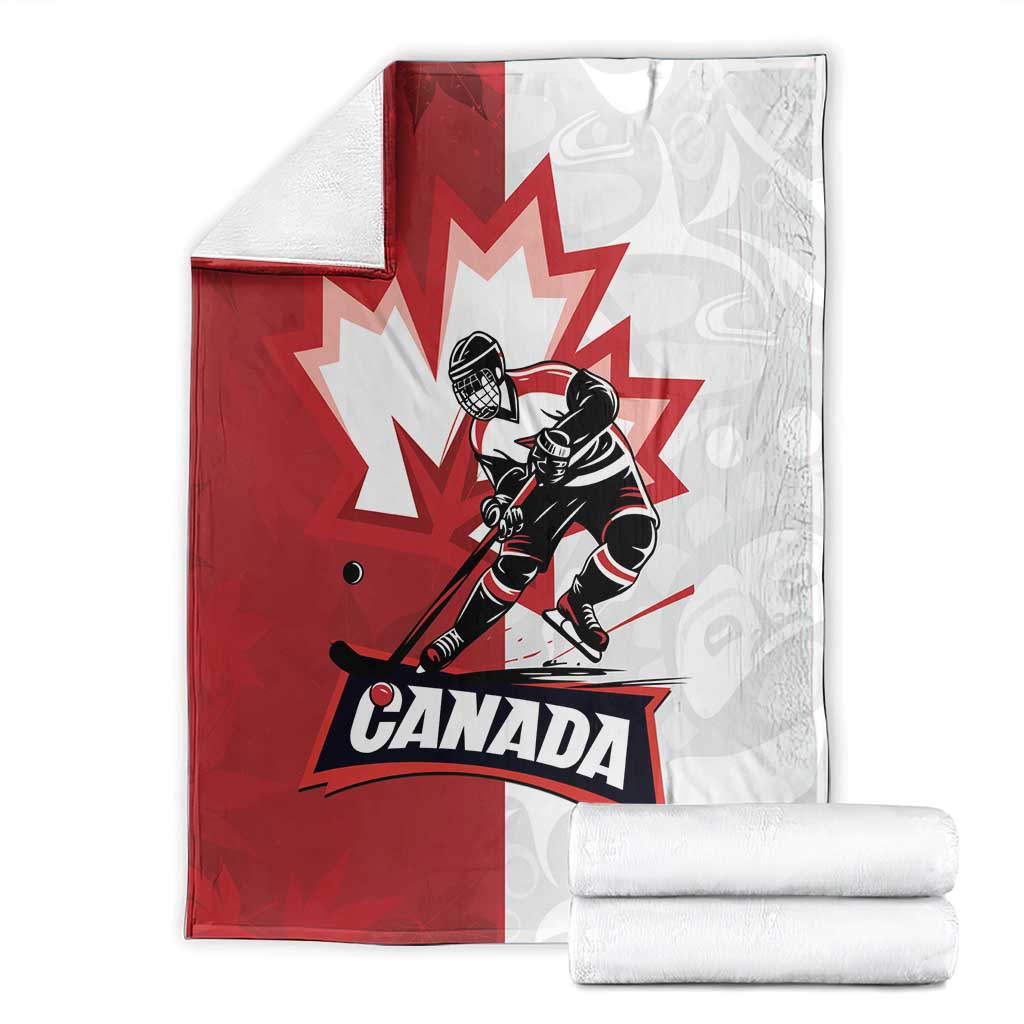 Canada Ice Hockey Team Blanket Maple Leaf Go Champions
