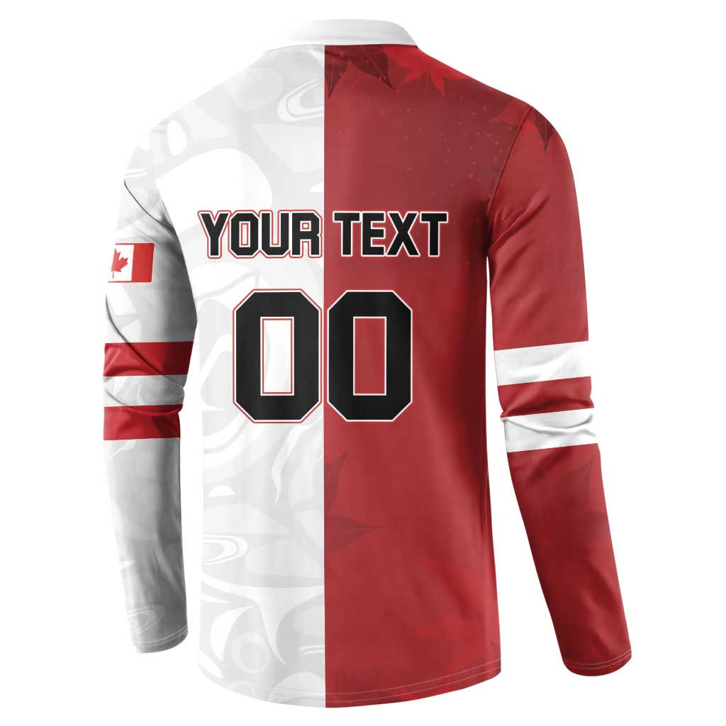 Custom Canada Ice Hockey Team Button Sweatshirt Maple Leaf Go Champions