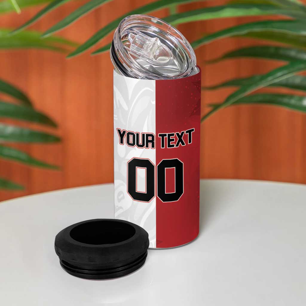 Custom Canada Ice Hockey Team 4 in 1 Can Cooler Tumbler Maple Leaf Go Champions