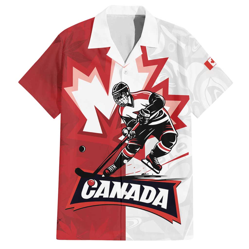 Custom Canada Ice Hockey Team Family Matching Tank Maxi Dress and Hawaiian Shirt Maple Leaf Go Champions