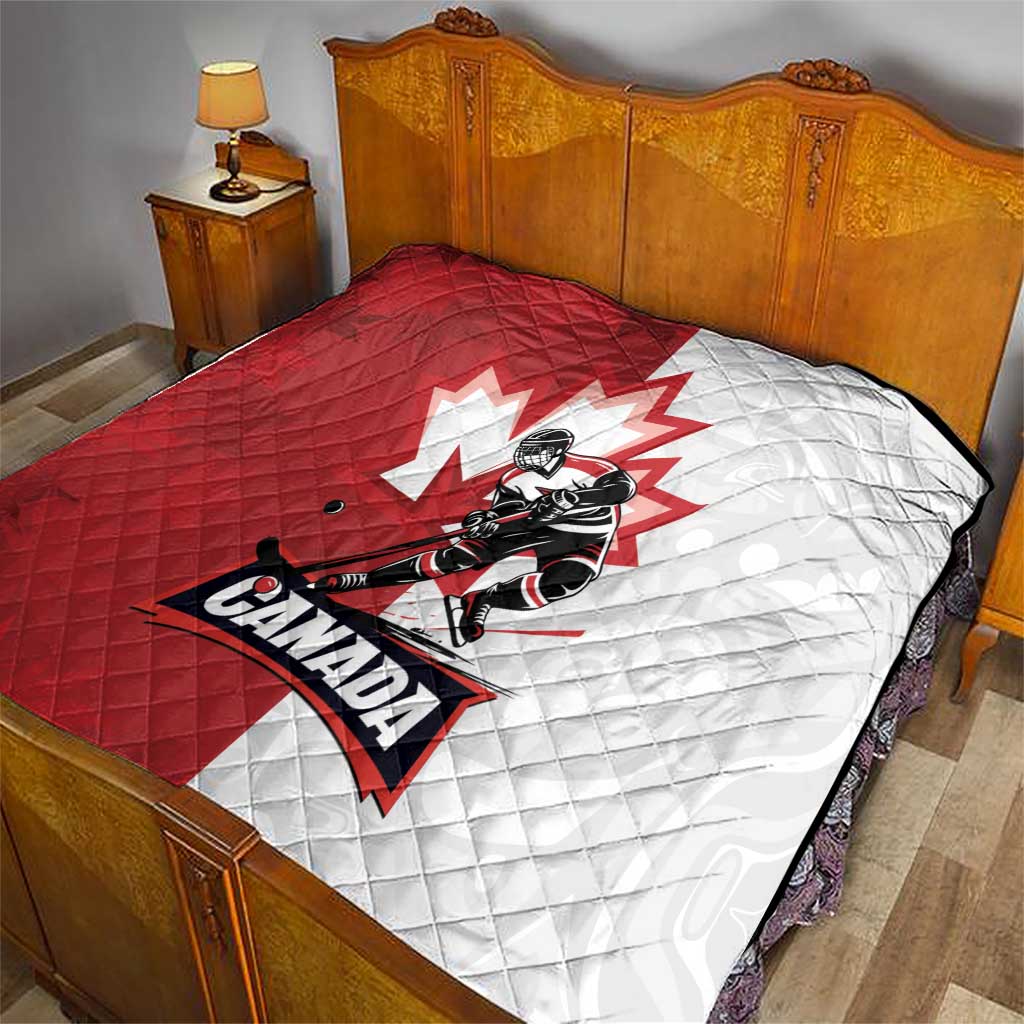 Canada Ice Hockey Team Quilt Maple Leaf Go Champions