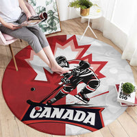 Canada Ice Hockey Team Round Carpet Maple Leaf Go Champions