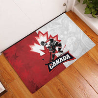 Canada Ice Hockey Team Rubber Doormat Maple Leaf Go Champions