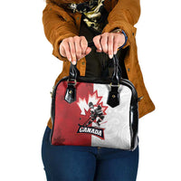 Canada Ice Hockey Team Shoulder Handbag Maple Leaf Go Champions