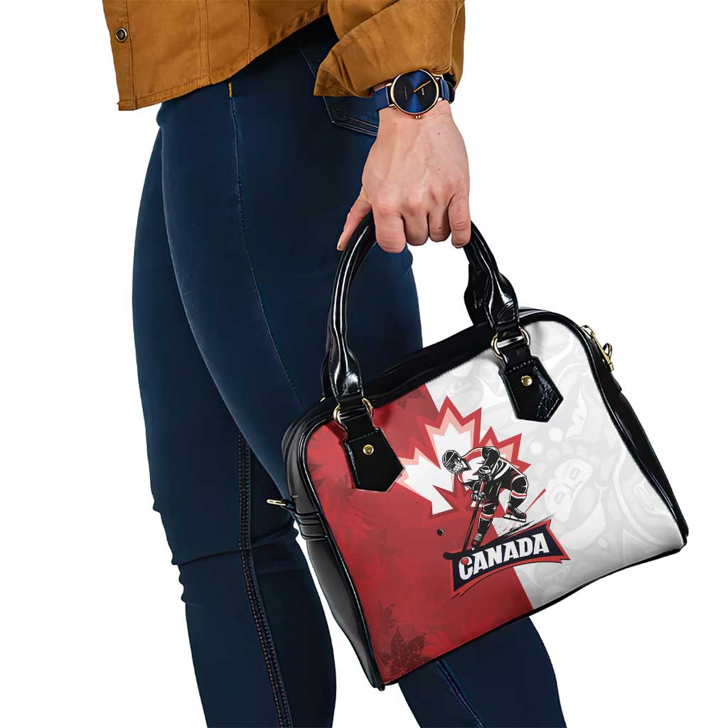 Canada Ice Hockey Team Shoulder Handbag Maple Leaf Go Champions