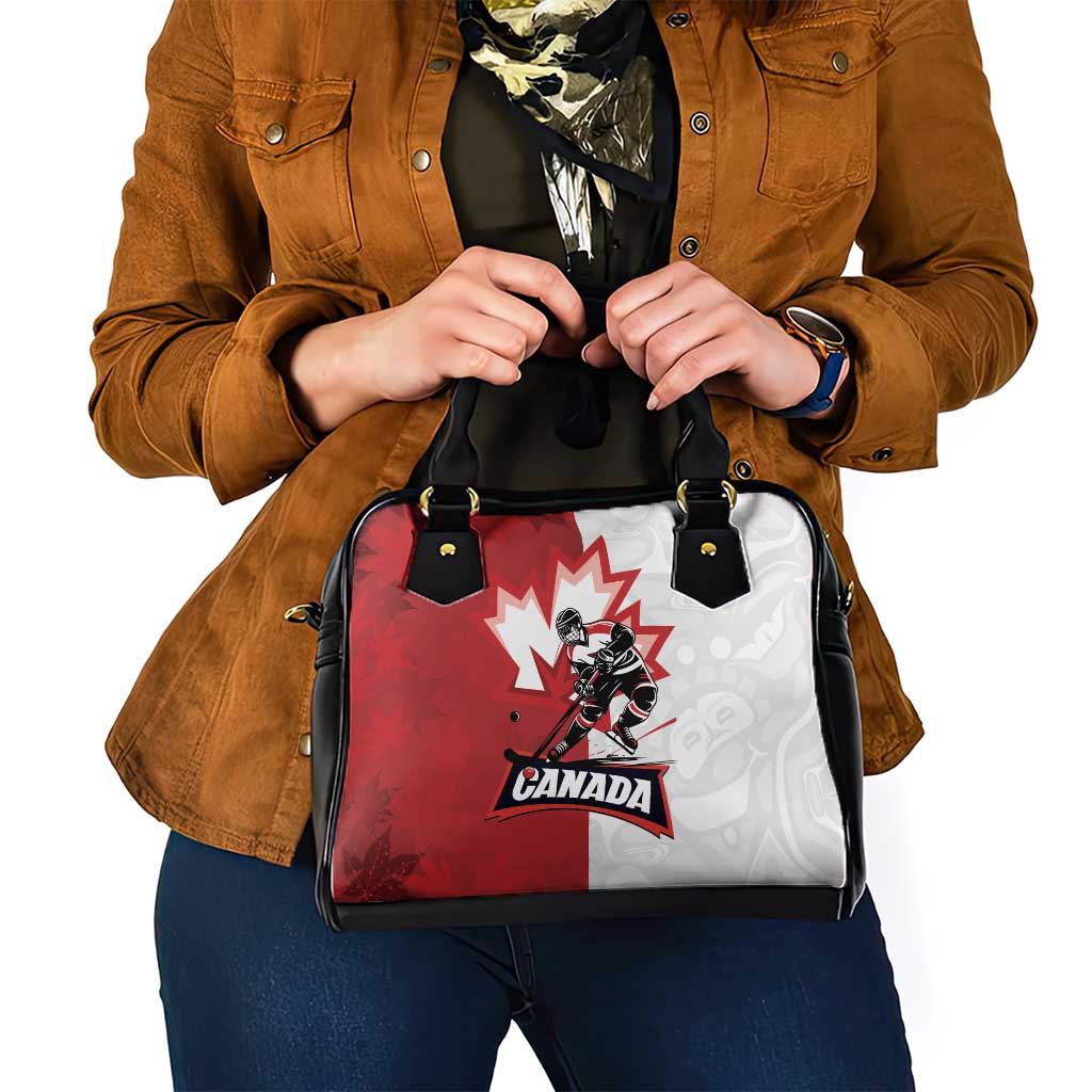 Canada Ice Hockey Team Shoulder Handbag Maple Leaf Go Champions