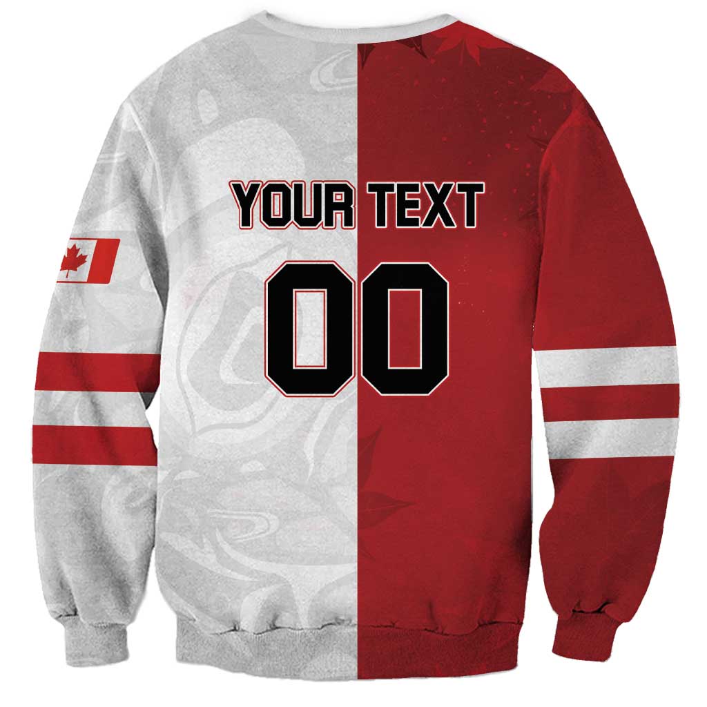 Custom Canada Ice Hockey Team Sweatshirt Maple Leaf Go Champions