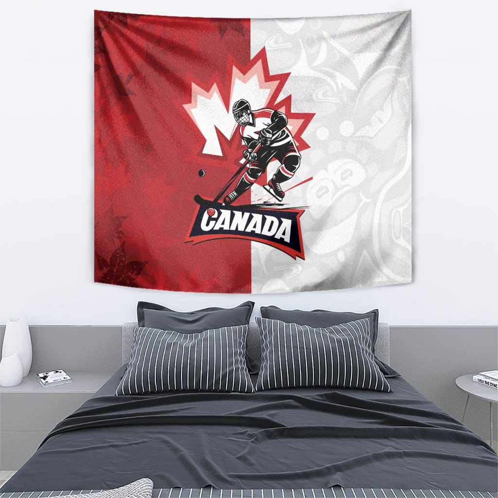 Canada Ice Hockey Team Tapestry Maple Leaf Go Champions