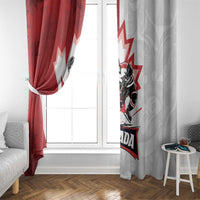 Canada Ice Hockey Team Window Curtain Maple Leaf Go Champions