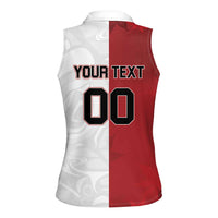 Custom Canada Ice Hockey Team Women Sleeveless Polo Shirt Maple Leaf Go Champions