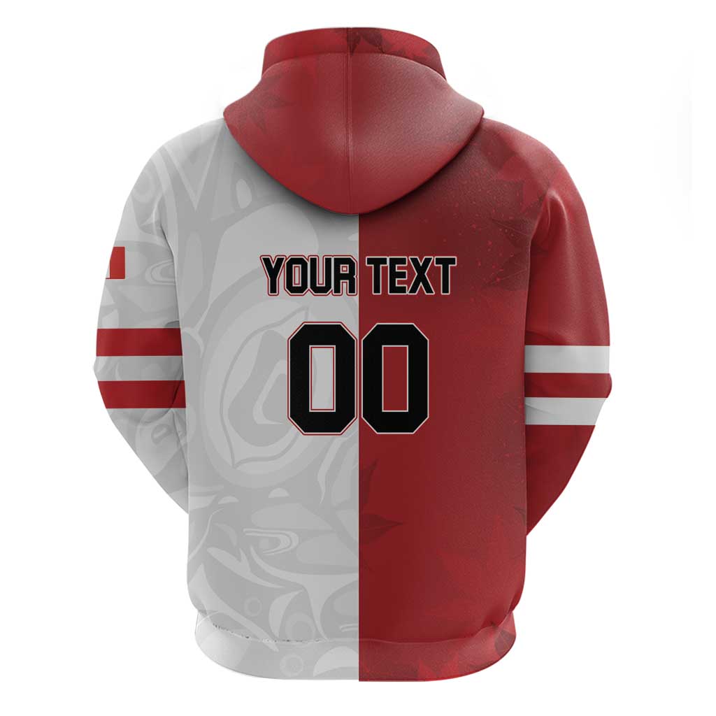 Custom Canada Ice Hockey Team Zip Hoodie Maple Leaf Go Champions