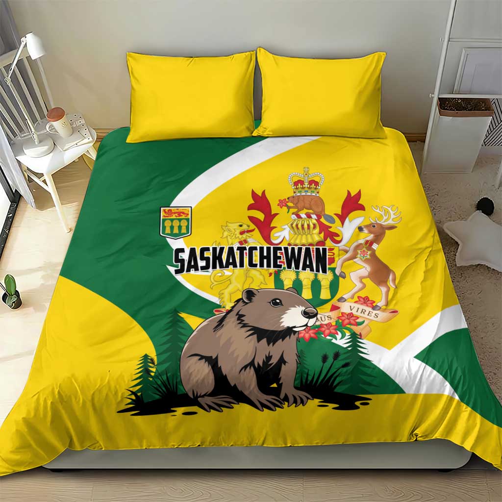 Canada Saskatchewan Province Bedding Set Multis e Gentibus Vires