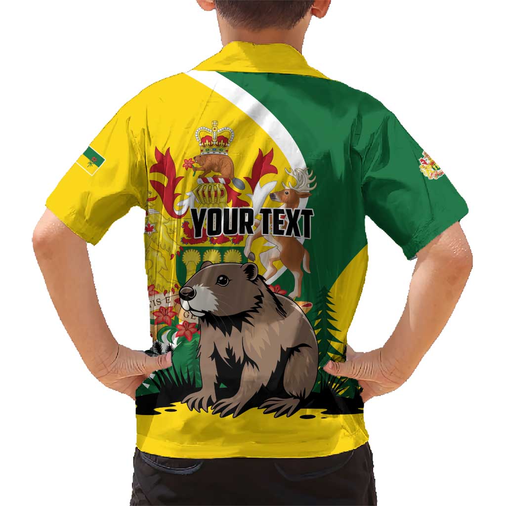 Personalized Canada Saskatchewan Province Family Matching Short Sleeve Bodycon Dress and Hawaiian Shirt Multis e Gentibus Vires