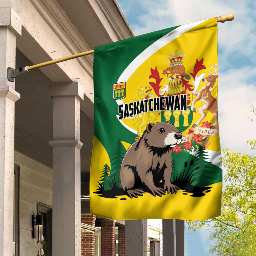 Canada Saskatchewan Province Garden Flag Multis e Gentibus Vires