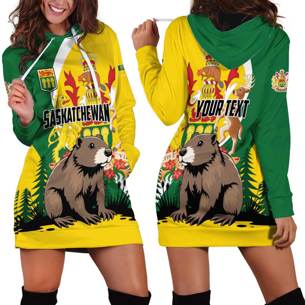 Personalized Canada Saskatchewan Province Hoodie Dress Multis e Gentibus Vires