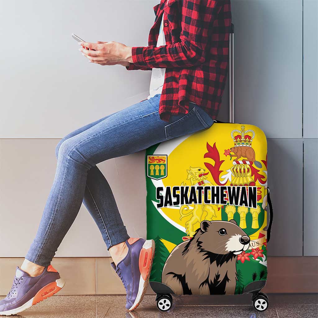 Canada Saskatchewan Province Luggage Cover Multis e Gentibus Vires