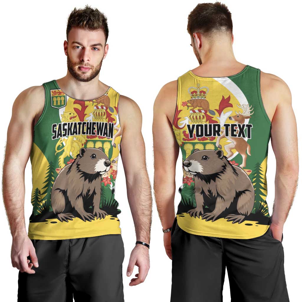 Personalized Canada Saskatchewan Province Men Tank Top Multis e Gentibus Vires