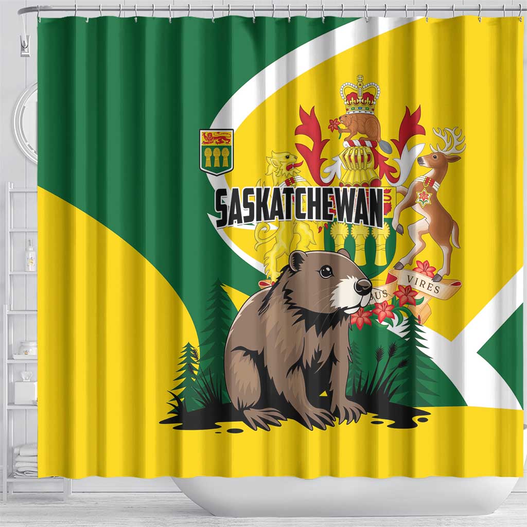 Canada Saskatchewan Province Shower Curtain Multis e Gentibus Vires