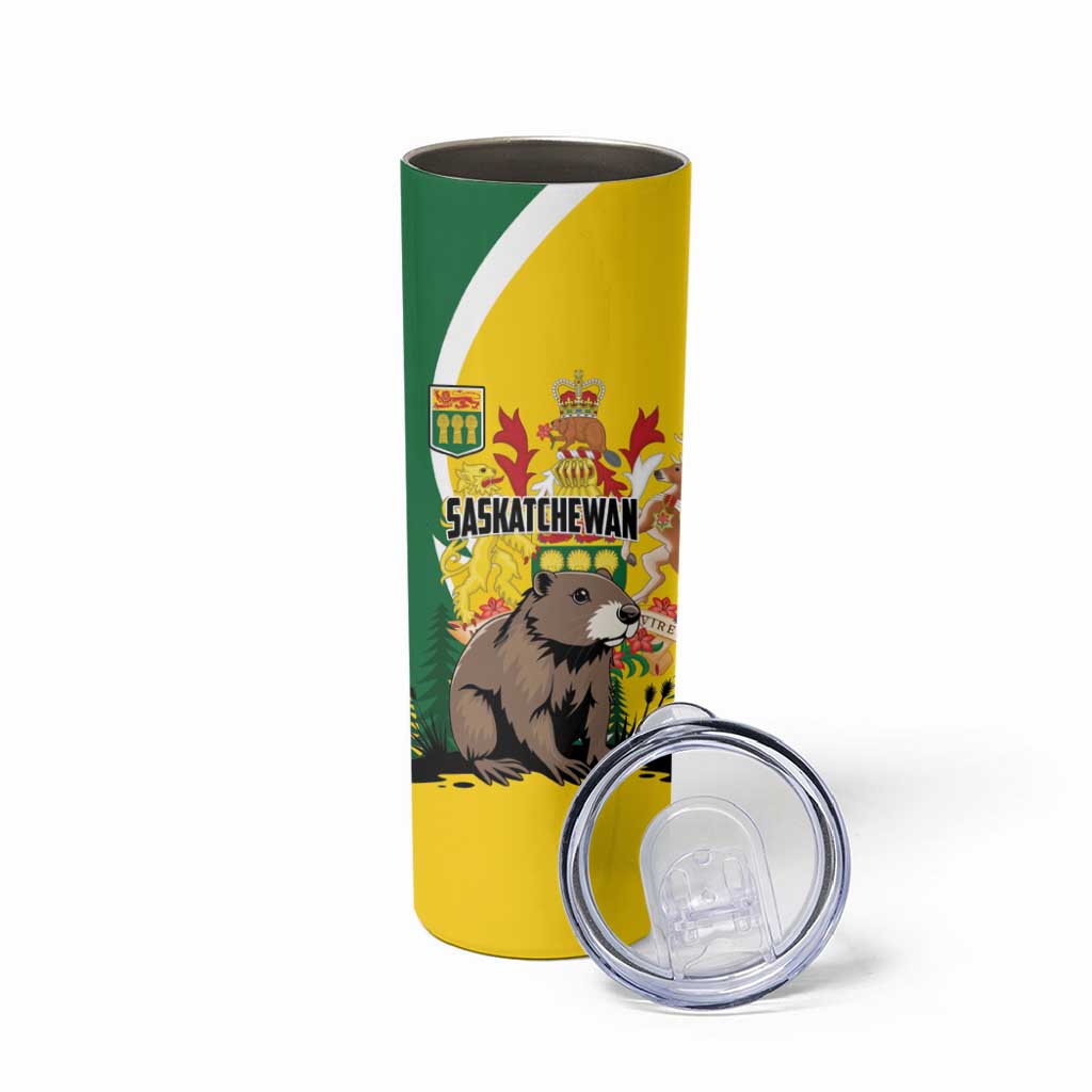Personalized Canada Saskatchewan Province Skinny Tumbler Multis e Gentibus Vires