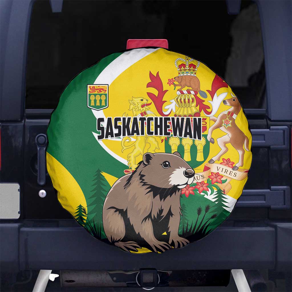 Canada Saskatchewan Province Spare Tire Cover Multis e Gentibus Vires