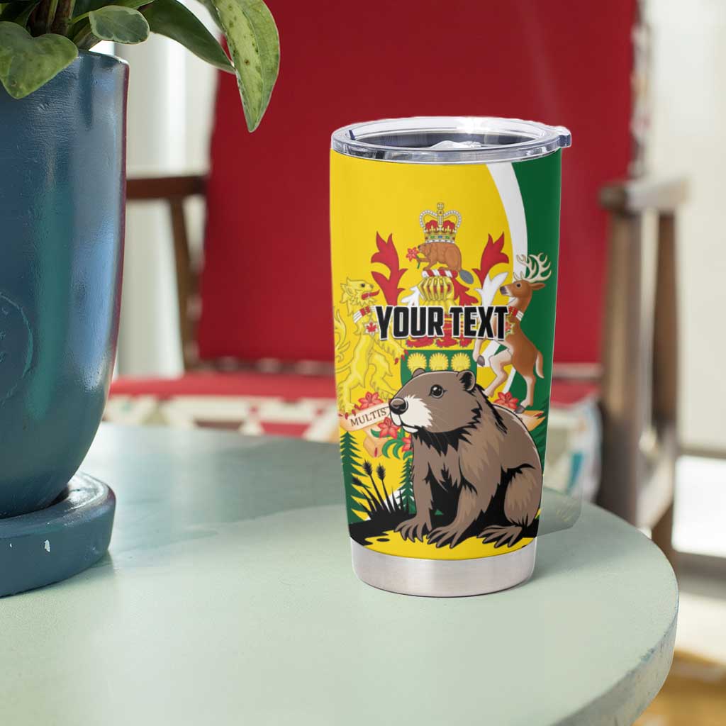 Personalized Canada Saskatchewan Province Tumbler Cup Multis e Gentibus Vires